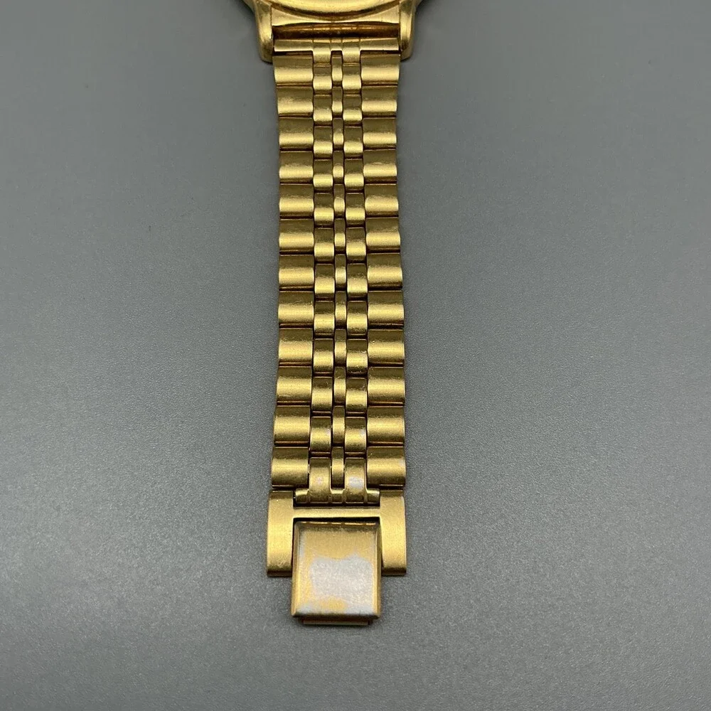 Vintage Pulsar Mens Watch 34mm Gold Tone Round V501-X080 New Battery 7.5